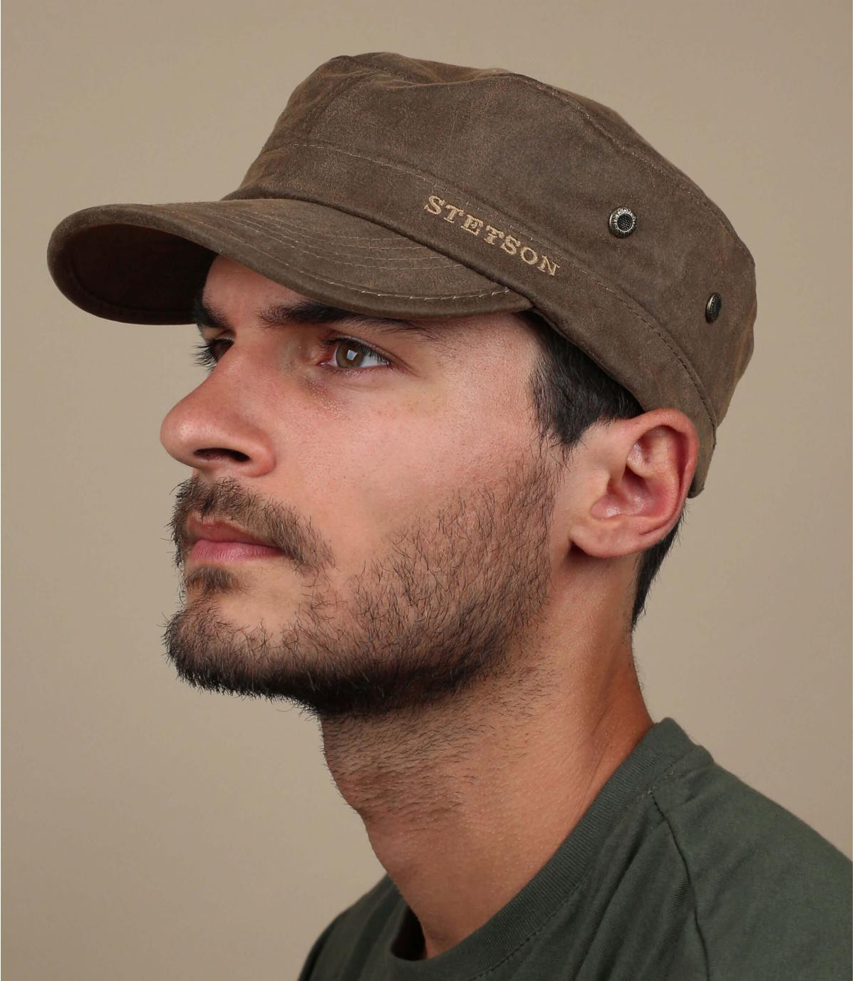 casquette army coton marron Army Cap CO/PES brown